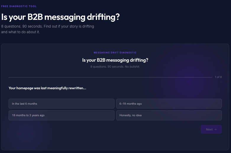 Message drift assessment